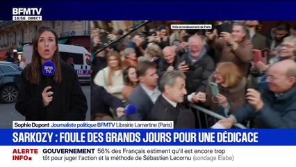 Nicolas Sarkozy a été accueilli en grande pompe pour sa séance de dédicaces de son dernier livre "Le journal d'un prisonnier"