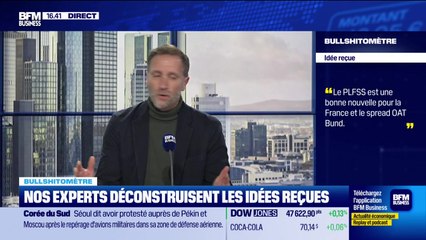 Bullshitomètre : "Le PLFSS est une bonne nouvelle pour la France et le spread OAT Bund" - FAUX répond Jean-François Robin  - 10/12