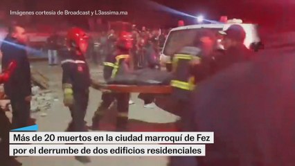Emergencia por derrumbe de dos edificios en Marruecos
