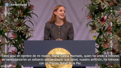 Ana Corina Sosa recoge en Oslo el Nobel de la Paz en nombre de María Corina Machado