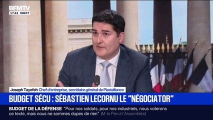 Budget: "Les entreprises qui restent en France aujourd'hui sont vraiment des héros", dit Joseph Tayefeh, chef d’entreprise, secrétaire général de Plastalliance