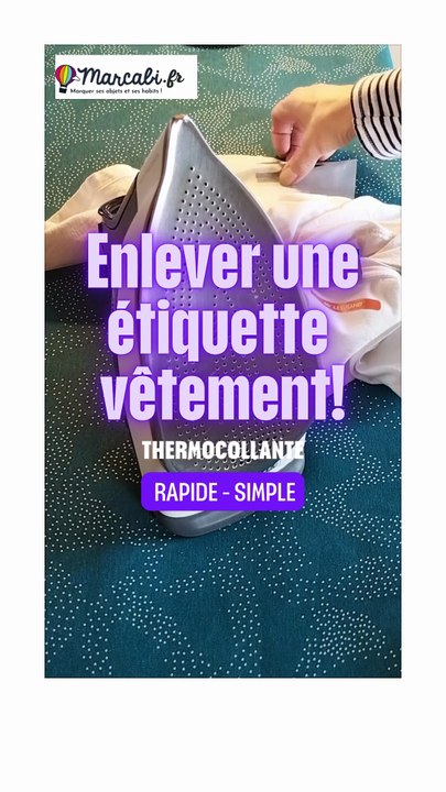 Enlever une étiquette thermocollante d'un vêtement #tutomarcabi