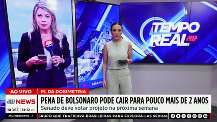 PL da Dosimetria: Pena de Jair Bolsonaro pode cair para dois anos | TEMPO REAL