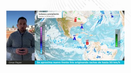 Se aproxima nuevo frente frío originando rachas de hasta 50 km/h