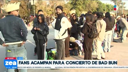 Miles de fans comienzan a llegar al Estadio GNP para el concierto de Bad Bunny