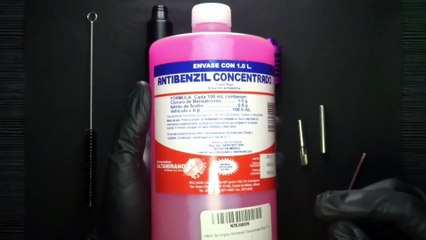 Como Desinfectar Grips, Puntas y Equipo Para Tatuar Con Antibenzil Rojo - Higiene En El Tatuaje
