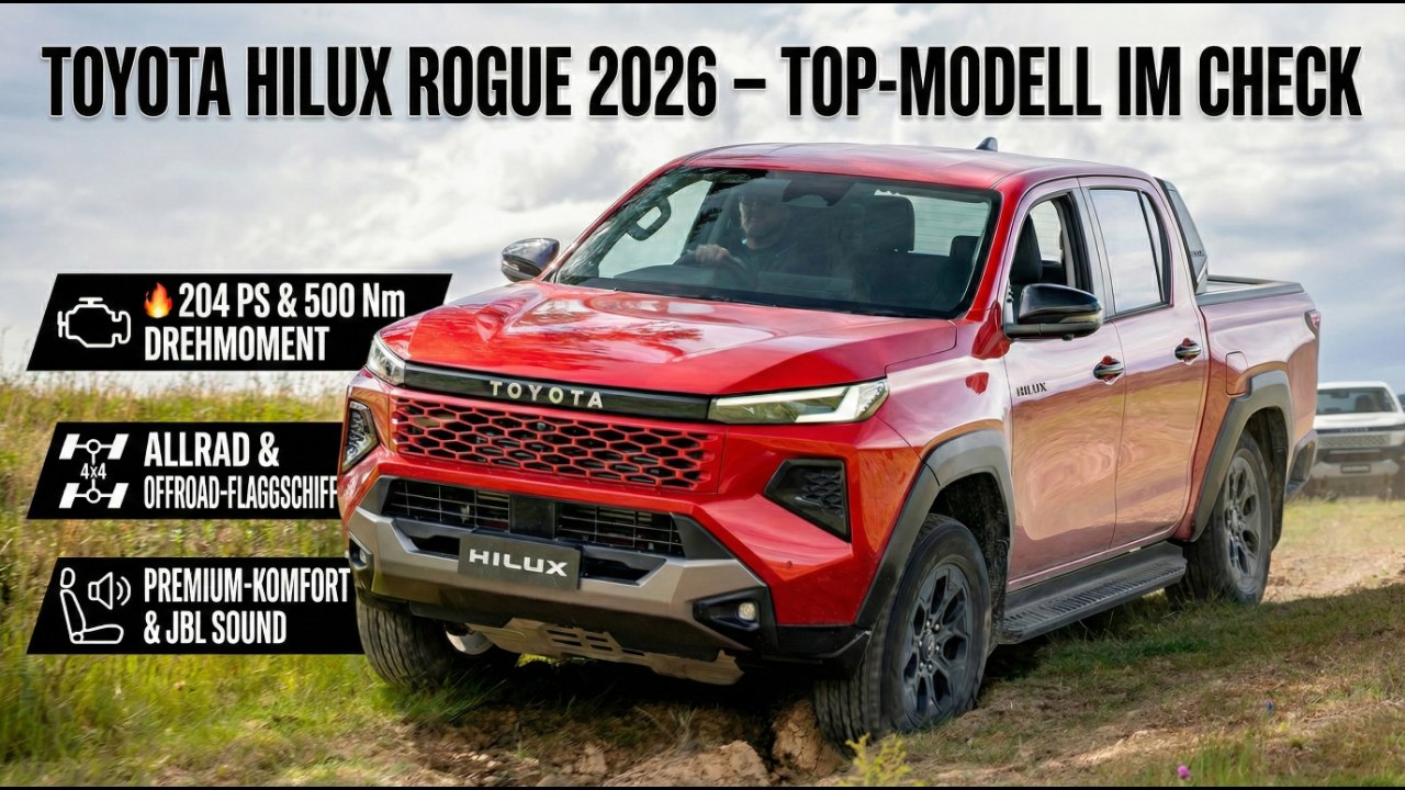 Toyota HiLux Rogue (2026) – Premium-Pick-up mit 500 Nm Drehmoment