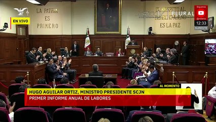 Hugo Aguilar Ortiz presenta su primer informe anual al frente de la SCJN