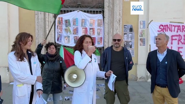 Flashmob del personale ospedaliero in tutta Italia per chiedere liberazione dei sanitari palestinesi