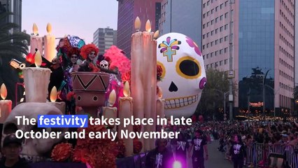 Mexico City holds its Day of the Dead parade _ AFP