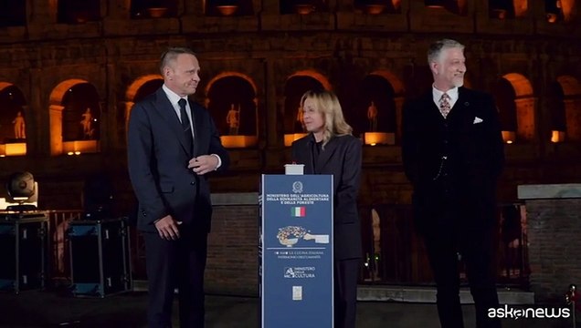 Si accende il Colosseo per la cucina italiana Patrimonio Unesco