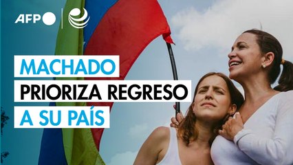 La prioridad de Machado es asegurar su regreso a Venezuela, dice su hija a AFP