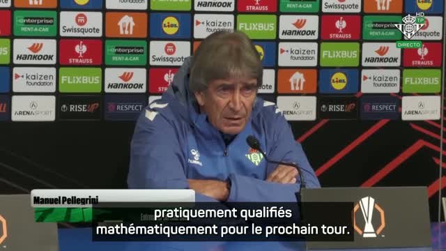 Betis - Pellegrini : Nous avons l'ambition de nous classer parmi les huit premiers