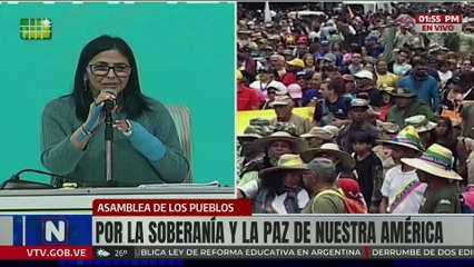 Vicepresidenta Delcy Rodríguez participó en la Asamblea de los Pueblos por la Paz de Nuestra América