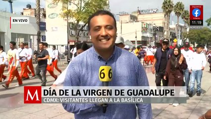 Miles de visitantes llegan a la Basílica de Guadalupe para celebrar a la Virgen en CDMX