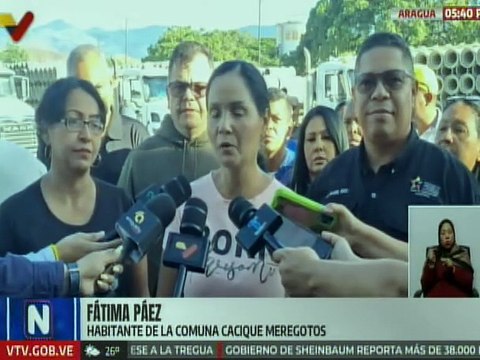 7 comunas de Aragua recibieron 2.450 metros de tuberías para sustituir colectores de aguas servidas