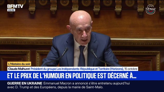 Prix de l’humour politique 2025 : le sénateur de l'Allier Claude Malhuret remporte le grand prix