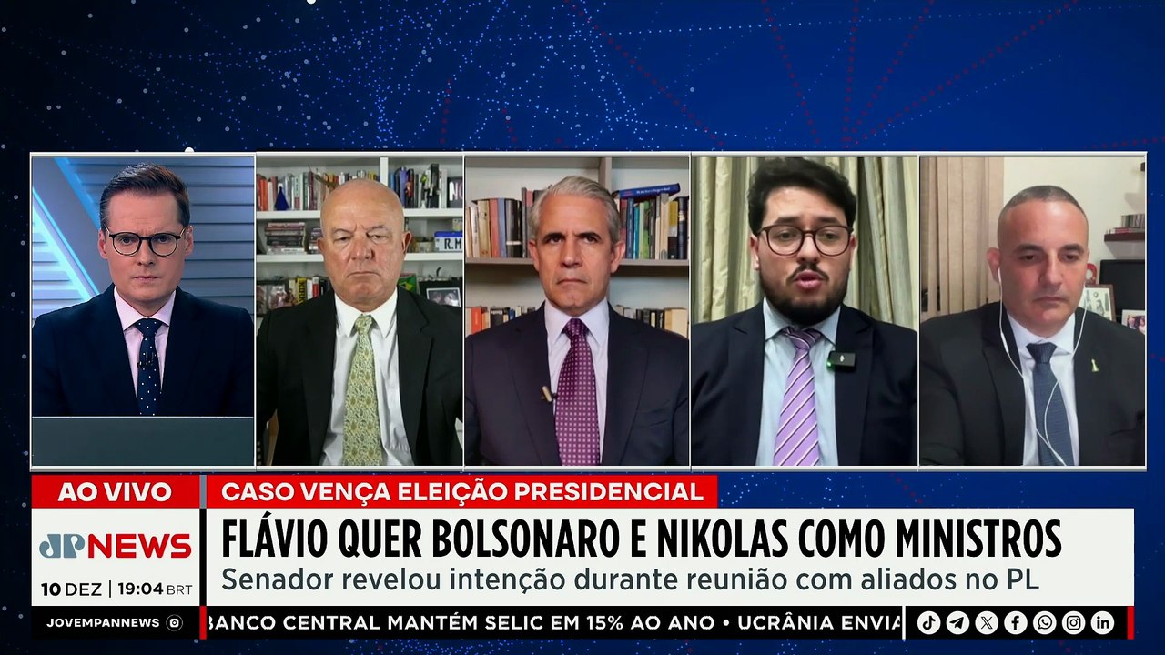 Flávio quer Bolsonaro e Nikolas como ministros se vencer as eleições