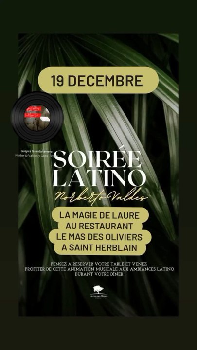 Bonjour. vous êtes les bienvenus le 19 décembre au Restaurant Le Mas des Oliviers. Venez nombreux. Merci d' avance 🎇🎇🎇