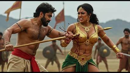 Men valiantly fight amazons for their freedom.