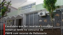 Candidata que fez cesariana consegue remarcar teste no concurso da PMPB com recurso da Defensoria