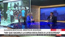 La ministra Monteoliva con Feinmann