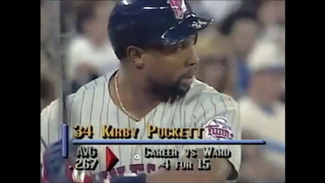 Kirby Puckett hits a clutch two-out RBI single, gives the Twins a 6-5 lead in in ALCS Game 5 (1991 ALCS)