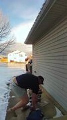 Man Slips on Wet Surface While Going Outside and Falls Hard