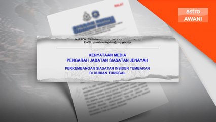 Polis rakam keterangan keluarga tiga individu ditembak di Durian Tunggal