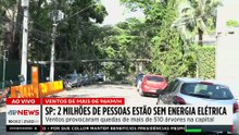 Previsão do Tempo: Vento derruba mais de 510 árvores e 2 milhões de paulistanos ficam sem energia elétrica