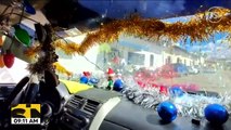 Taxi navideño se vuelve sensación entre parajeros, en Danlí