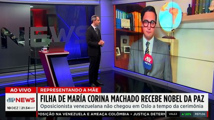 Maria Corina não comparece e filha recebe prêmio pela mãe