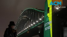 Harbour Bridge lit up with ‘let them be kids’ message