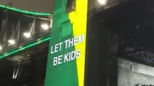 Harbour Bridge lit up with ‘let them be kids’ message