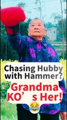 Plot Twist! Chasing Hubby with Hammer → Grandma KO’s Her 😂