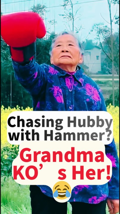 Plot Twist! Chasing Hubby with Hammer → Grandma KO’s Her 😂