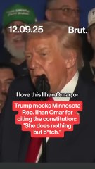 Trump mocks Rep. Ilhan Omar and Somalia.