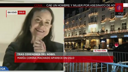ÚLTIMA HORA: María Corina Machado aparece en Oslo tras ceremonia del Nobel