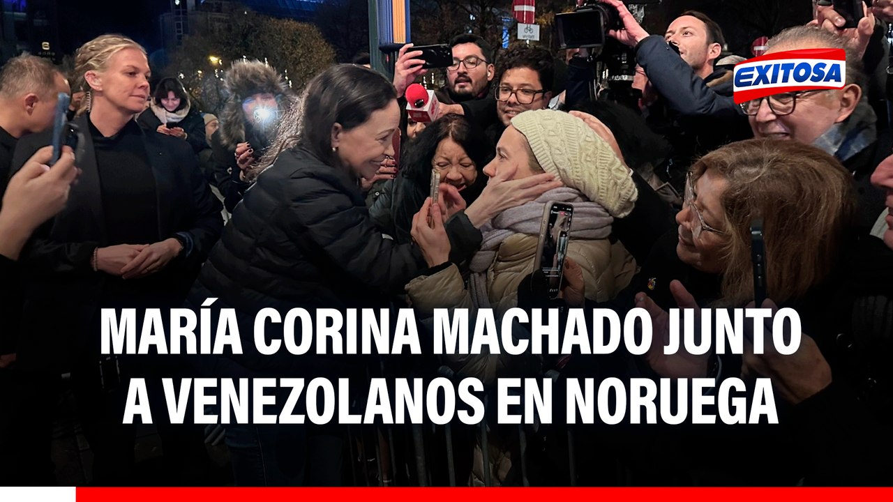 María Corina Machado JUNTO A VENEZOLANOS en Noruega: Así fue recibida tras reaparecer en Oslo