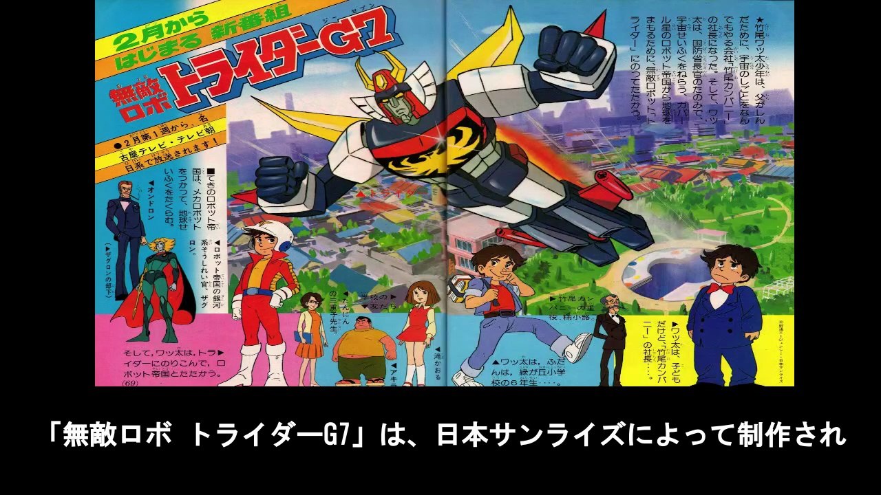 無敵ロボ トライダーG7 番組解説と最終回 Program Guide and Final