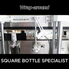 Print & Label in Real-Time!  Automatic Square Bottle Labeling Machine