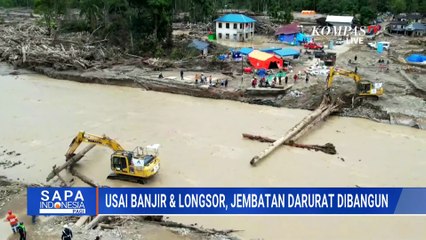 Hanyut Terseret Banjir, Jembatan Darurat di Garoga Kembali Dibangun | SAPA PAGI