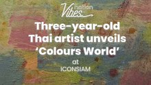 Three-year-old Thai artist unveils ‘Colours World’ at IconSiam