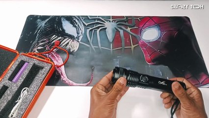 24 Energy 400W LED Flashlight Unboxing | Powerful Long Lasting Torch | Zoom Focus Test