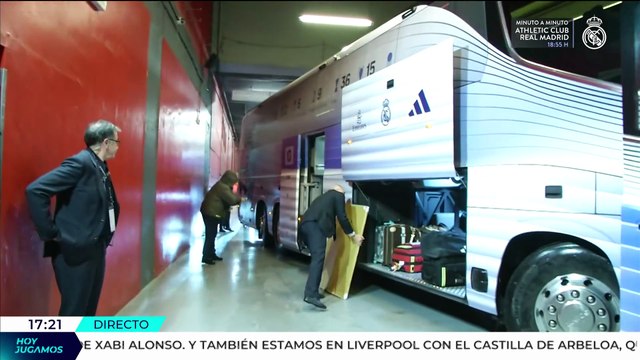 Hoy jugamos Real Madrid TV Autobús jugadores llegada estadio previa Athletic Club de Bilbao vs Real Madrid jornada 19 Liga 25/26 Diciembre 2025