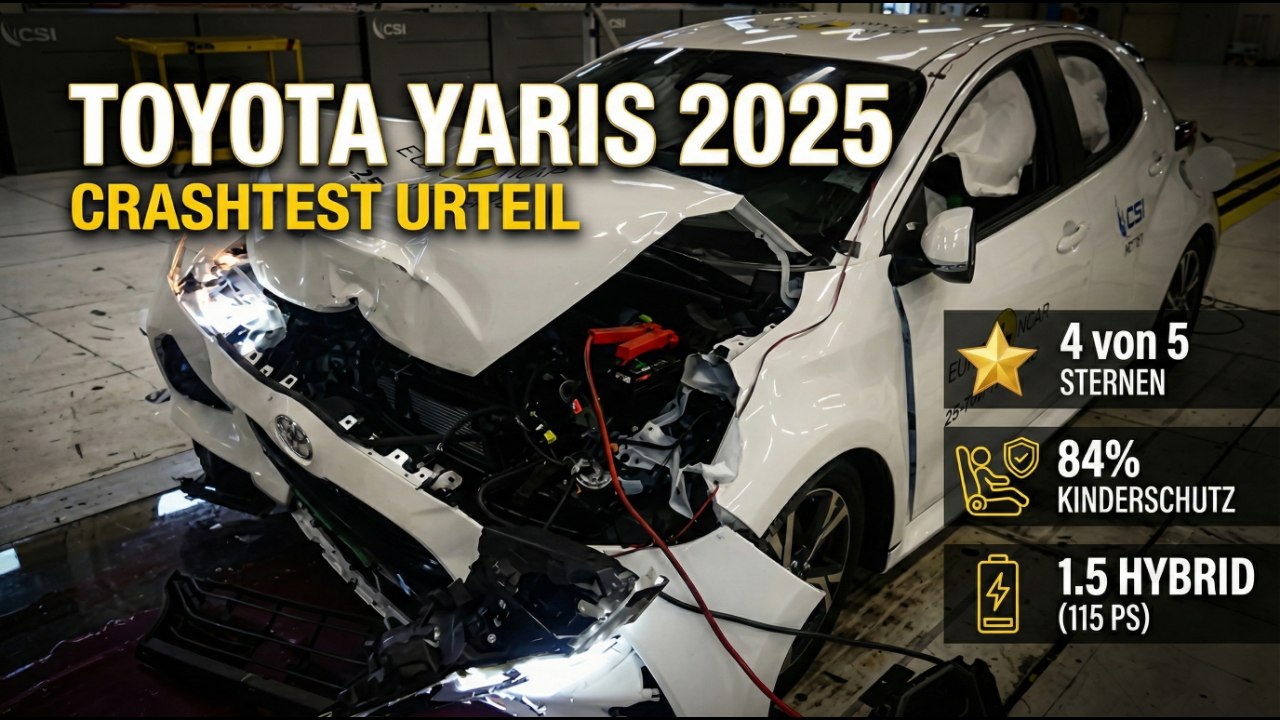 Kompakt, sicher, effizient? Euro-NCAP testet den Toyota Yaris 2025