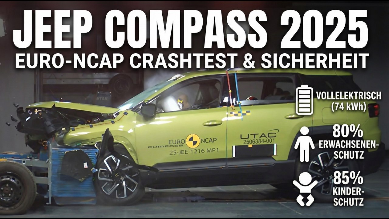 Euro-NCAP Crashtest Jeep Compass 2025: Sicherheit & Technik