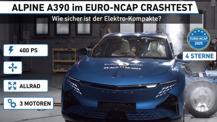 Crashtest 2025: Alpine A390 überzeugt bei Sicherheit und Technik