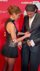 Nilperi Şahinkaya sevgilisiyle samimi pozlarıyla gecenin gündemi oldu