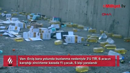 Van'da 6 araç zincirleme kazaya karıştı: 5 yaralı